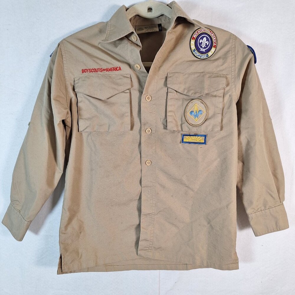 Boy Scouts Of American Button Down Shirt Youth Medium